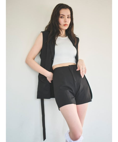 ハイウエストショートパンツ