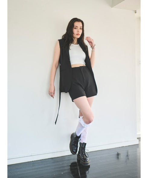 ハイウエストショートパンツ