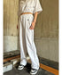 パイピングラインロゴ刺繍ワイドパンツ
