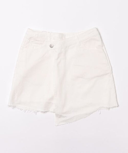 ラップデニムミニスカート