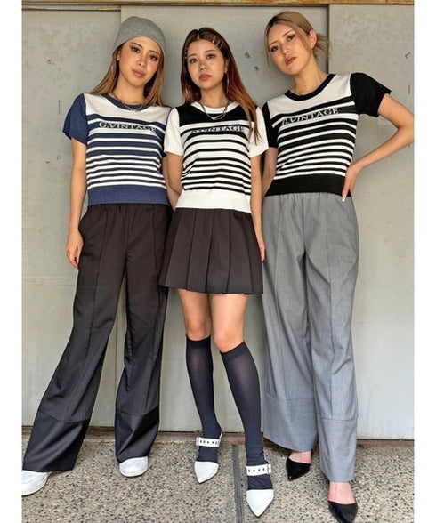 グラム・ヴィンテージボーダーニットトップス