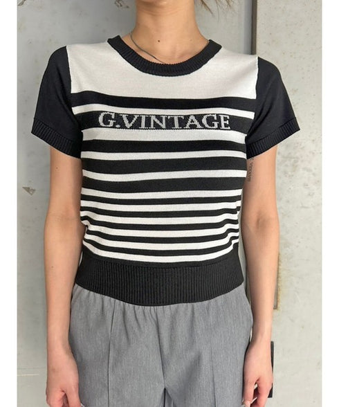 グラム・ヴィンテージボーダーニットトップス