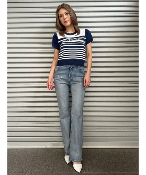 グラム・ヴィンテージボーダーニットトップス