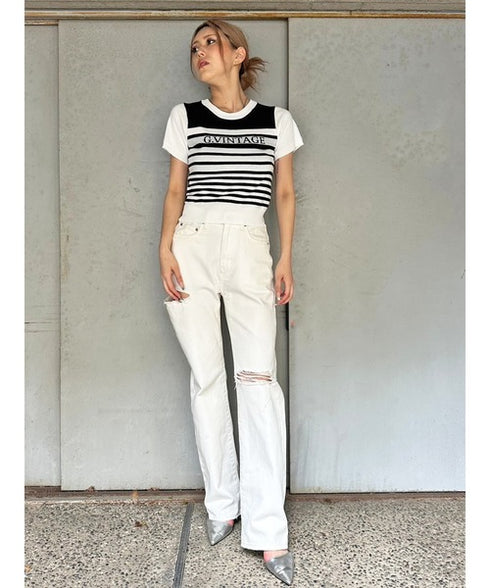 グラム・ヴィンテージボーダーニットトップス