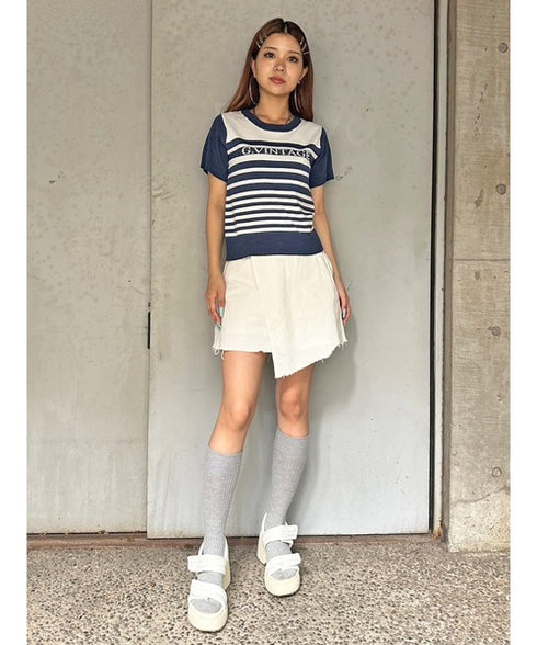 グラム・ヴィンテージボーダーニットトップス