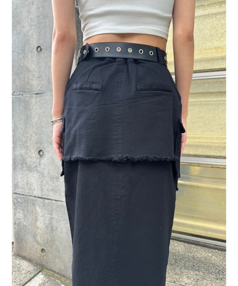 レイヤード風カーゴスカート