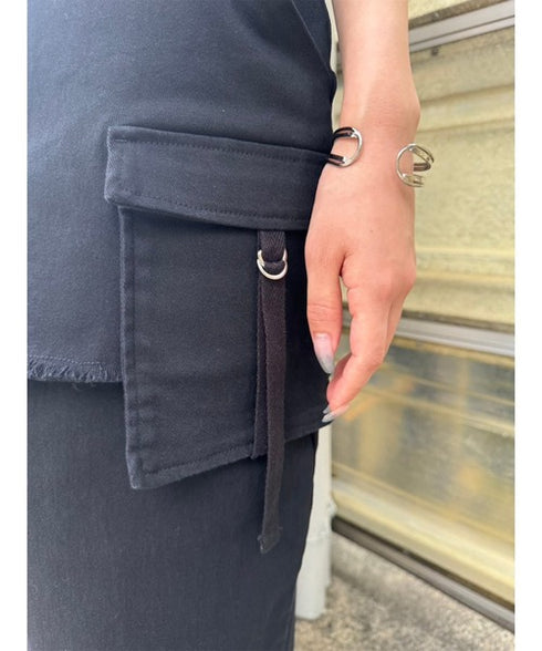 レイヤード風カーゴスカート