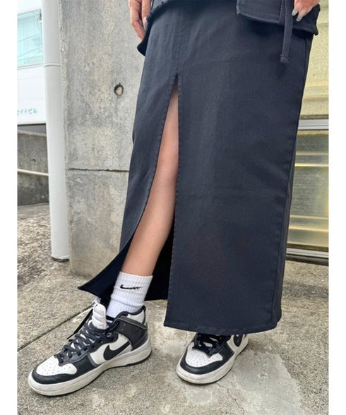 レイヤード風カーゴスカート