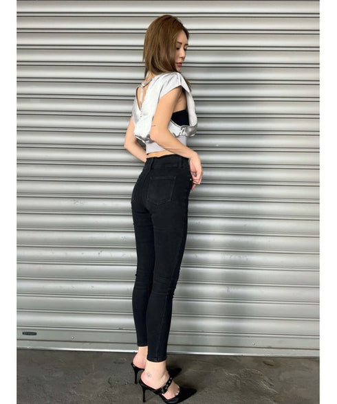 サテンカシュクールトップス