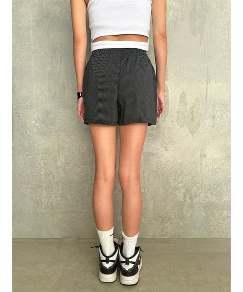 ウエストゴムストライプショートパンツ