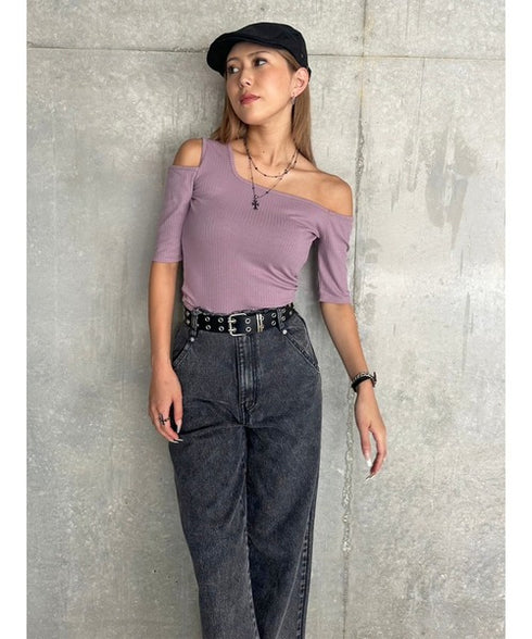 アシメデザインカットリブTOP