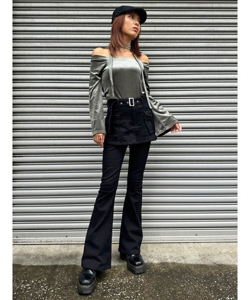 スカートドッキングフレアパンツ