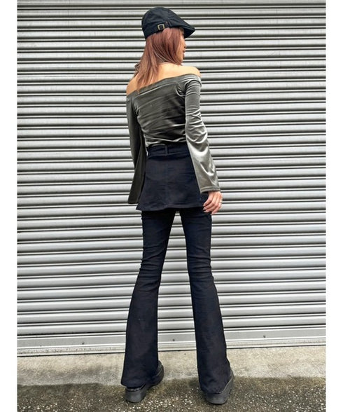 スカートドッキングフレアパンツ