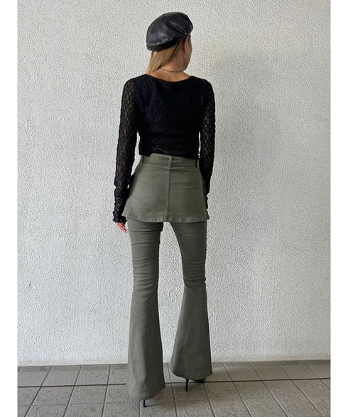 スカートドッキングフレアパンツ