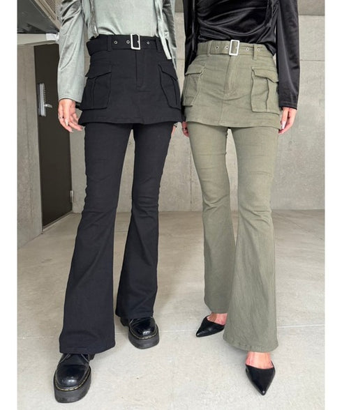 スカートドッキングフレアパンツ