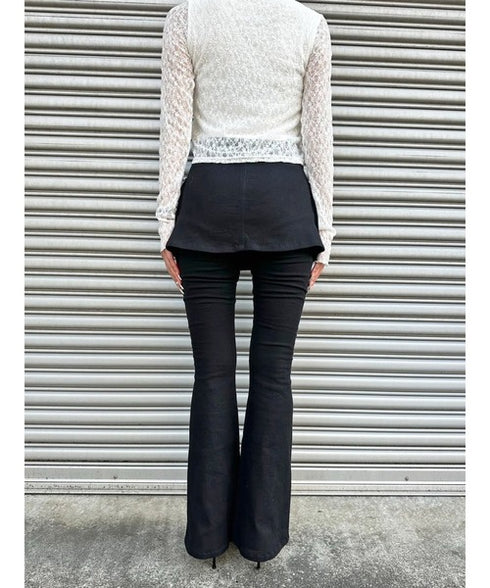 スカートドッキングフレアパンツ