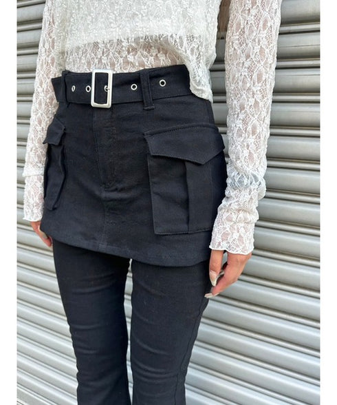 スカートドッキングフレアパンツ