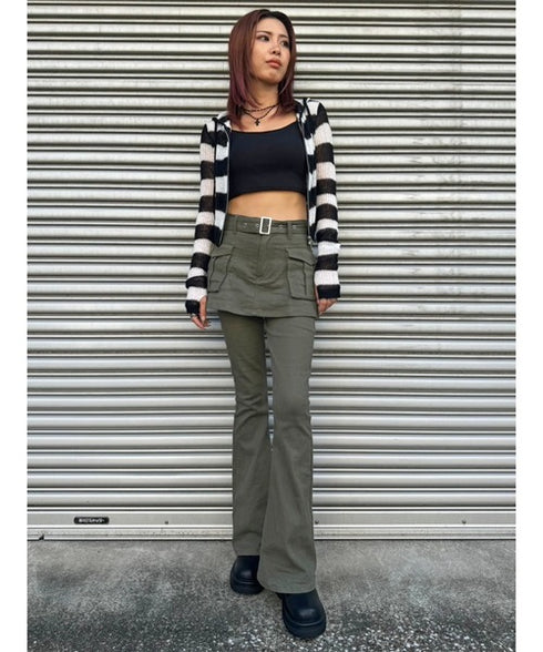 スカートドッキングフレアパンツ