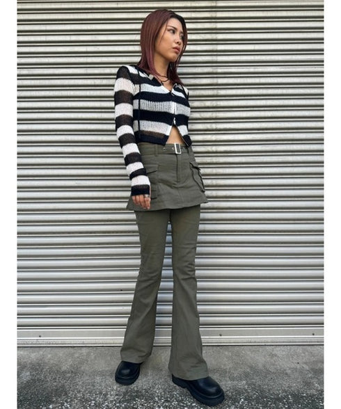 スカートドッキングフレアパンツ