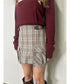 サイドベルトチェック柄スカート