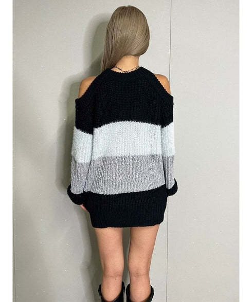 3カラー肩あきニットトップスⅡ