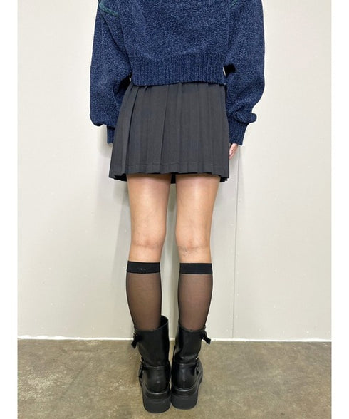 リボンプリーツミニスカート