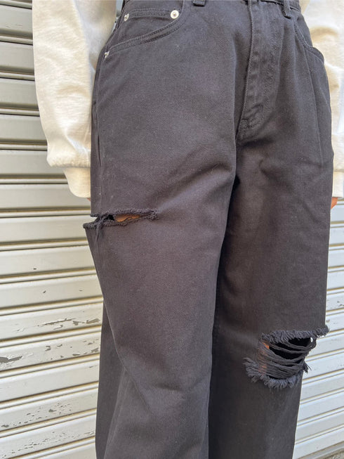 EG Blackツイルワイドパンツ