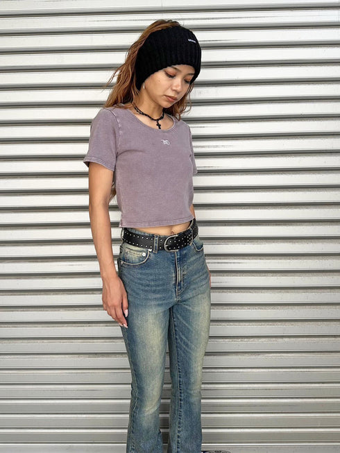 ロゴ刺繍加工チビT