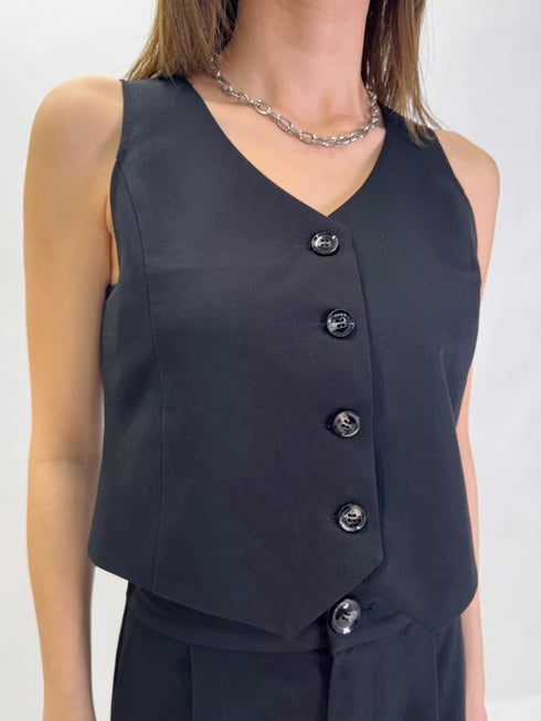 スリーブレスジャケットベスト