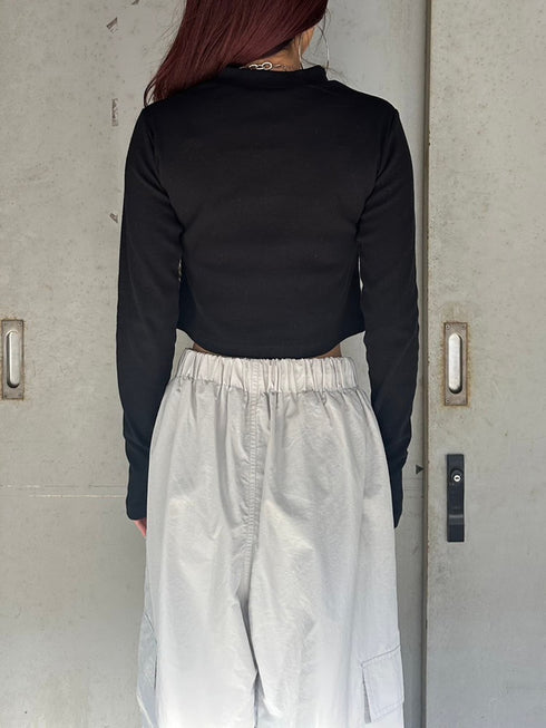 プチタートルハーフジップトップ