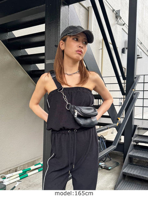 ポケットロゴパイルベアオールインワン