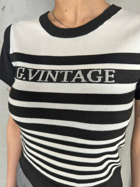 グラム・ヴィンテージボーダーニットトップス