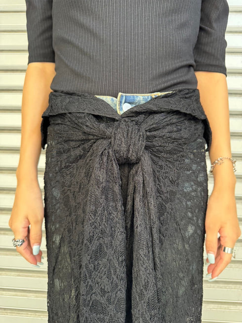 レースシャツライクロングスカート