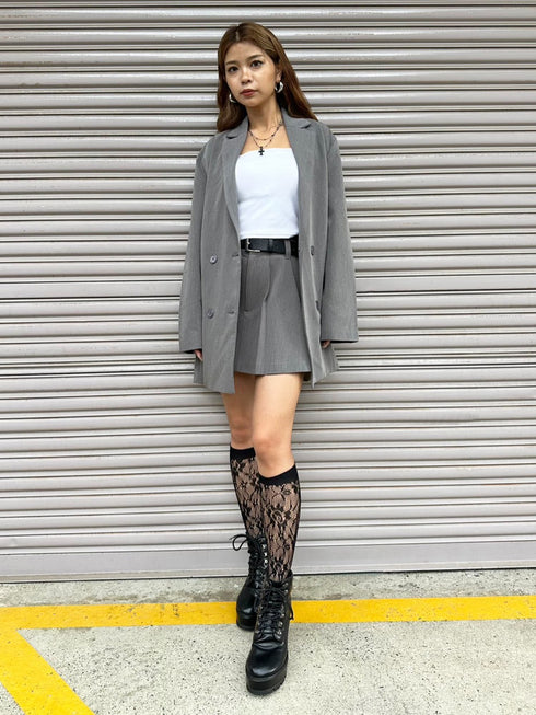 ワイドベルト付ダブルジャケット