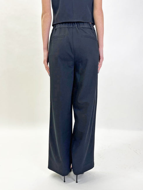 マーブル釦ワイドパンツ