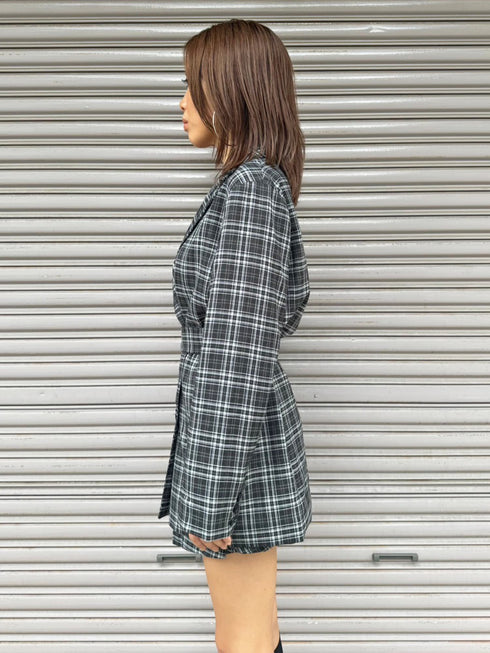 ワイドベルト付ダブルジャケット