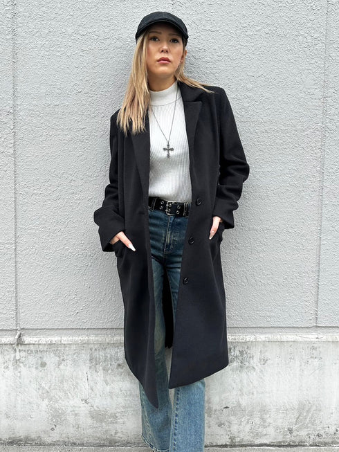 3釦Iラインチェスターコート