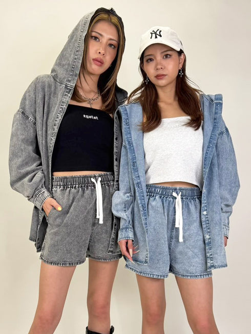 ケミカルフードシャツ