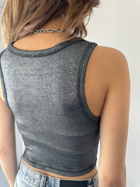 シャイニーショートタンクトップス