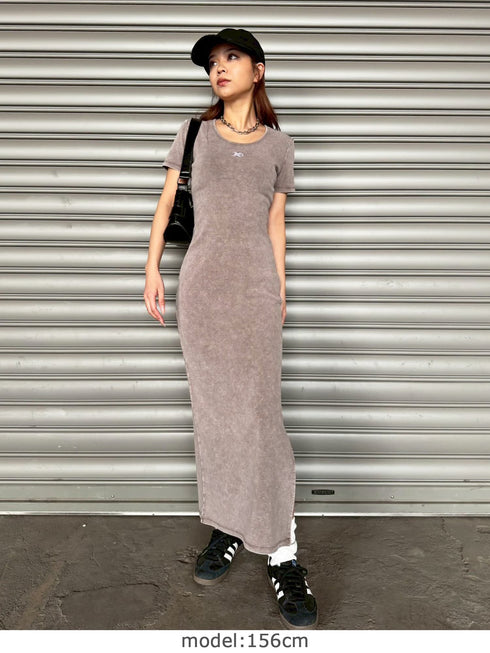加工タイトロングワンピース