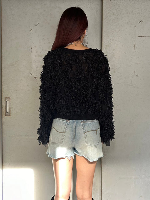 フラッグヤーンニットトップス