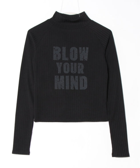 ロゴプリントニットソートップス