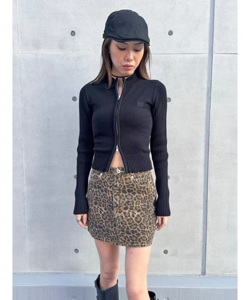 2パターン編地デザインニットTOP