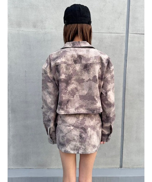 ニュアンス柄ミニスカート