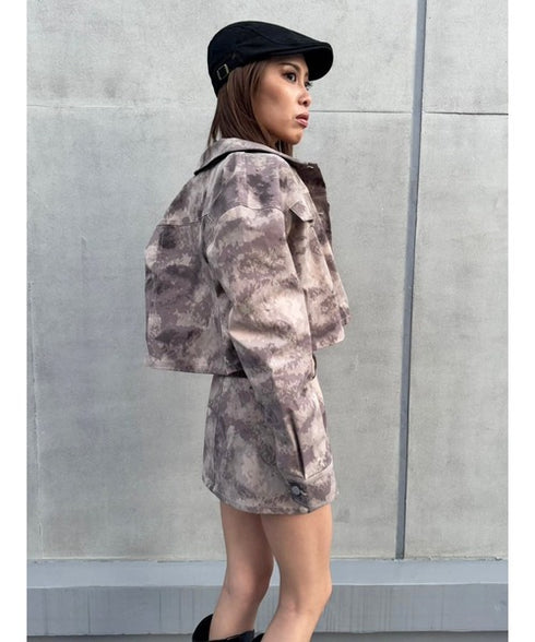 ニュアンス柄ミニスカート