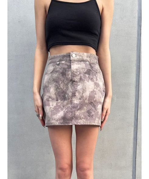 ニュアンス柄ミニスカート