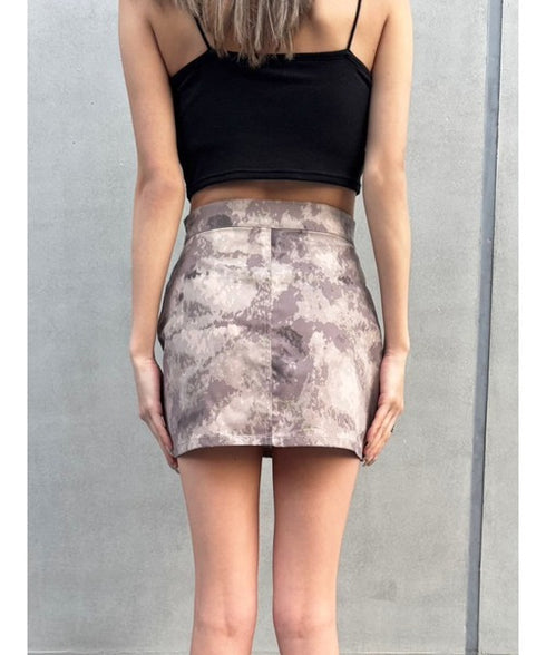 ニュアンス柄ミニスカート