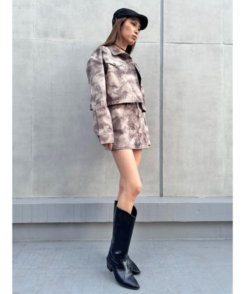 ニュアンス柄ミニスカート