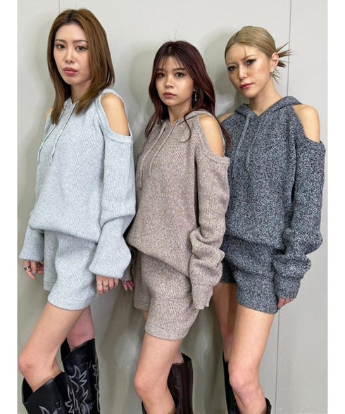 MIXニットショートパンツ