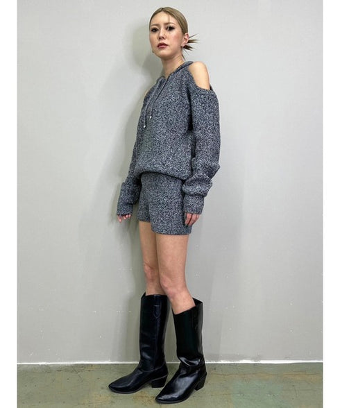 MIXニットショートパンツ